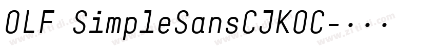 OLF SimpleSansCJKOC字体转换
